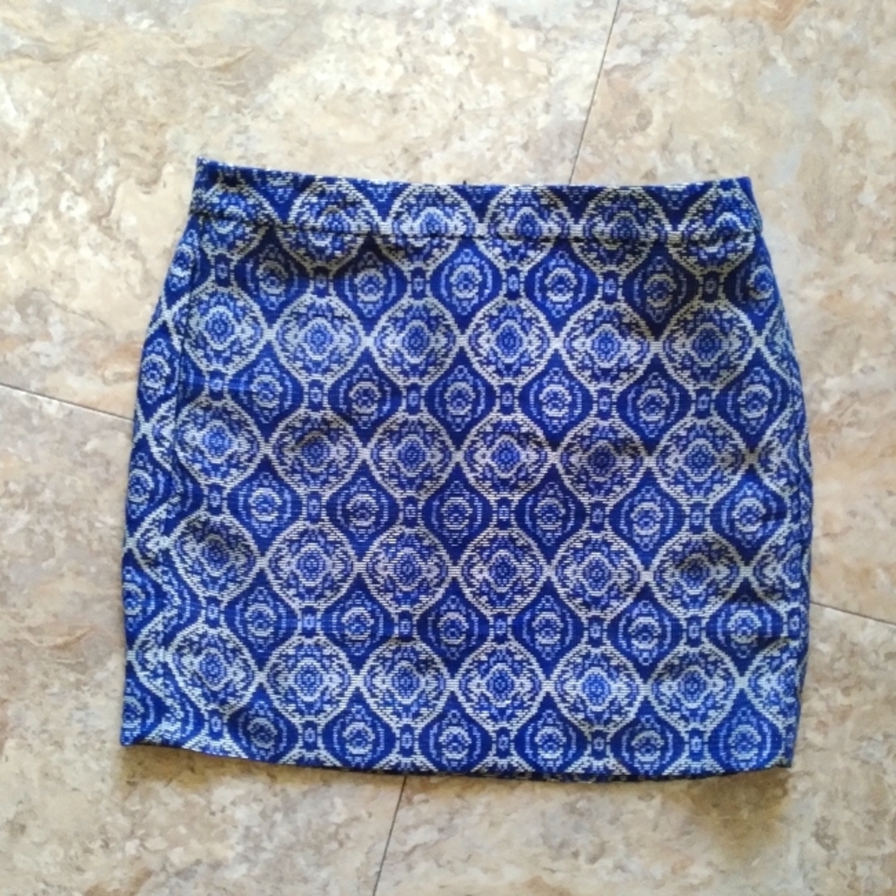 J Crew A-line jacquard skirt, size 8